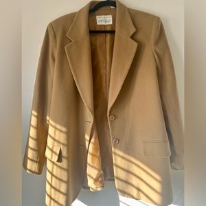 Lord & Taylor Cashmere Wool Blend Classic Blazer In Brown